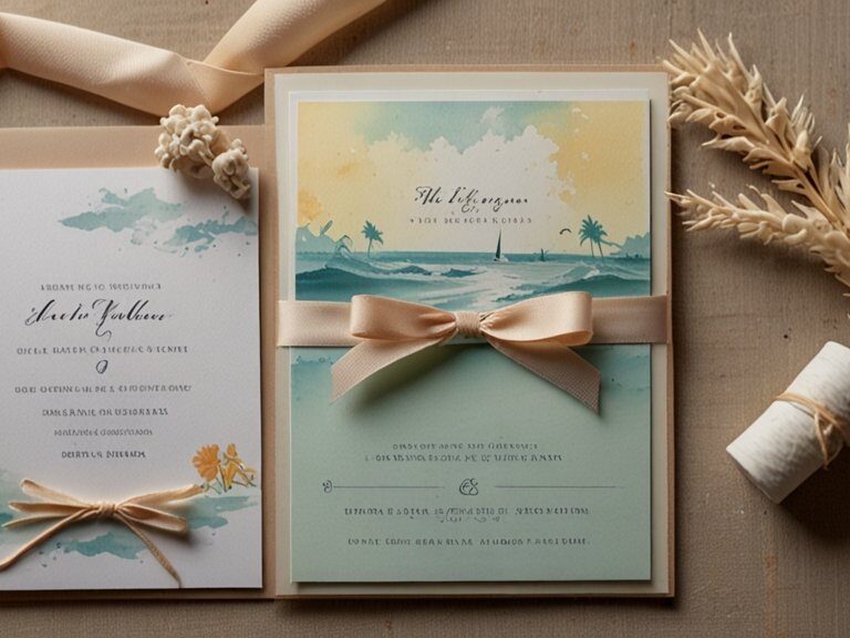 Convites de casamento para cerimônia na praia: o que funciona