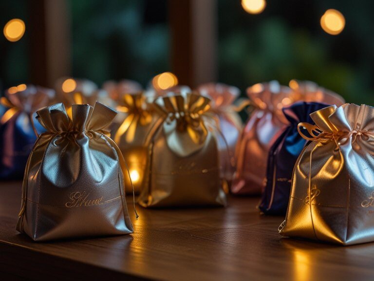 Sacolas personalizadas para casamento noturno: o que funciona melhor