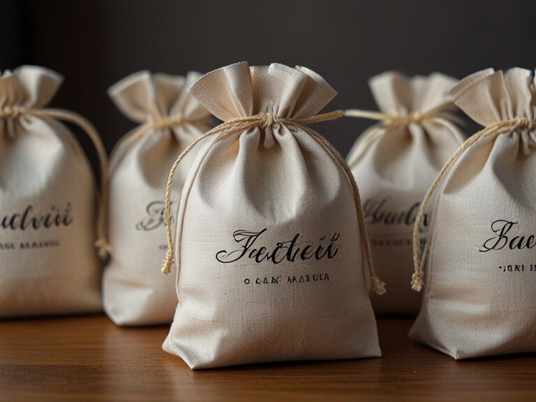 Sacolas personalizadas para casamento simples: ideias funcionais