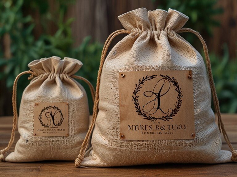 Sacolas personalizadas para casamento rústico: ideias que funcionam