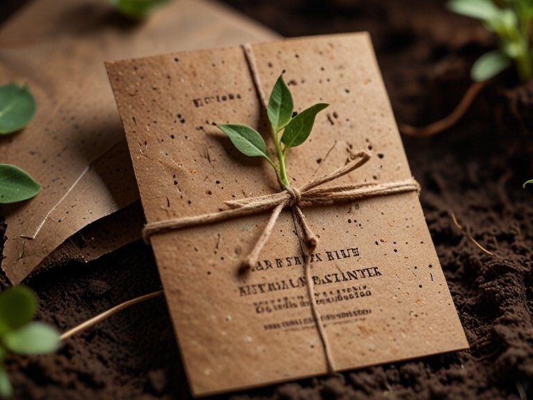 Casamento Sustentável Radical (Zero Waste): Convites e Embalagens que Viram Adubo