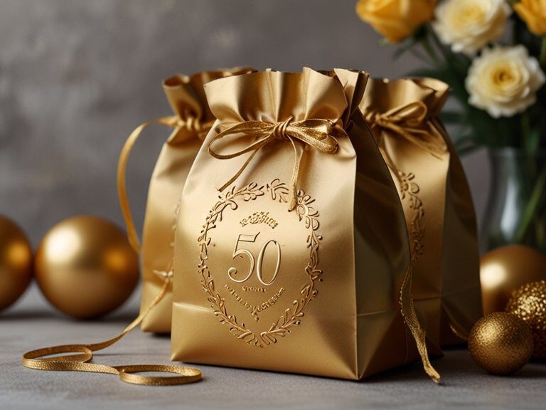 Sacola para Bodas de Ouro: Lembrancinha Personalizada para 50 Anos