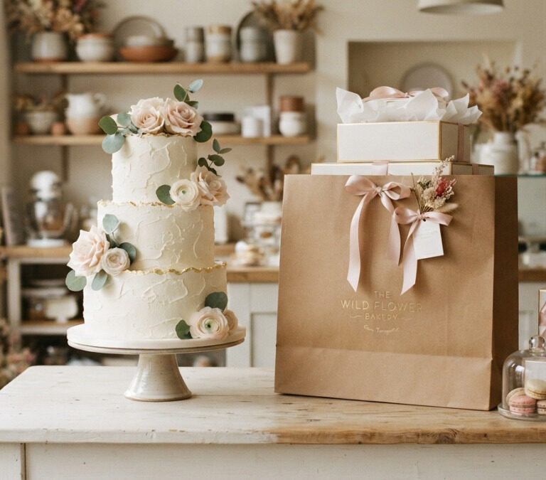 Como Transportar Bolos de Andar: Sacolas Kraft de Fundo Largo para Confeitarias