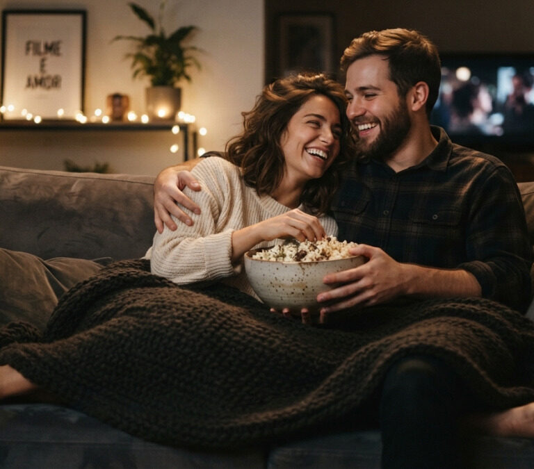 Bodas de Pipoca (4 Meses): Filme em Casa e Comemoração Íntima Gastando Pouco
