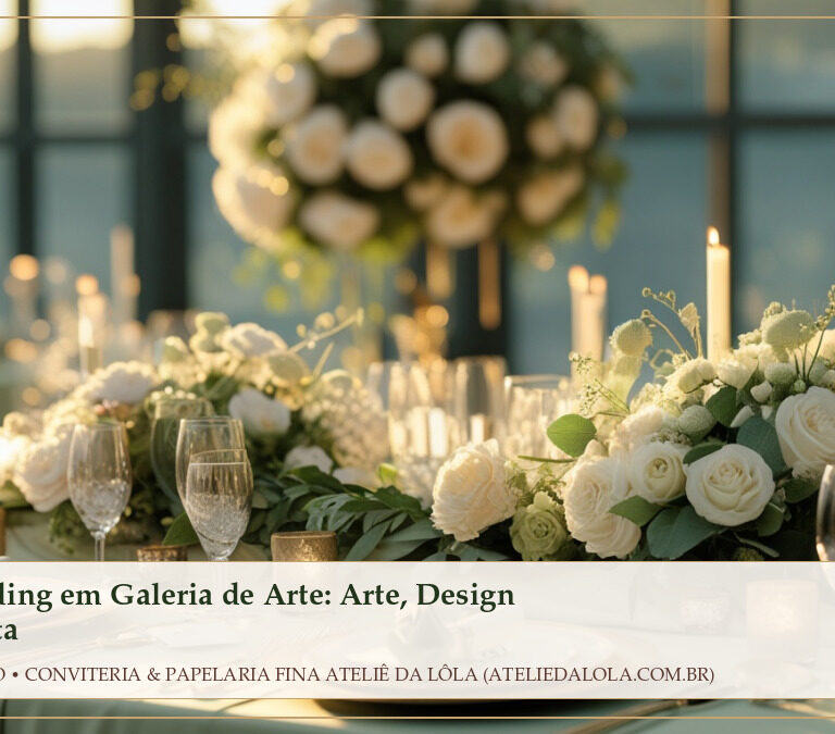 Mini Wedding em Galeria de Arte: Arte, Design Minimalista e Convites Modernos