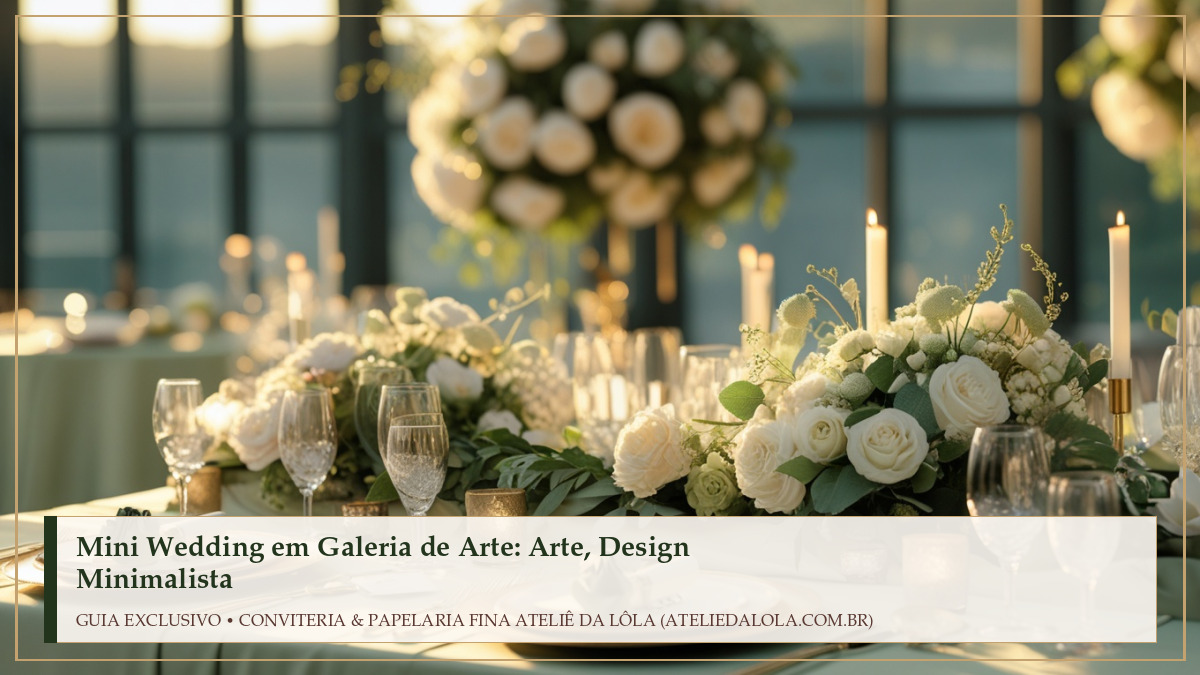 Mini Wedding em Galeria de Arte: Arte, Design Minimalista e Convites Modernos