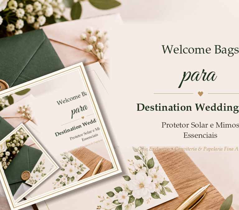 Welcome Bags para Destination Wedding na Praia: Protetor Solar e Mimos Essenciais
