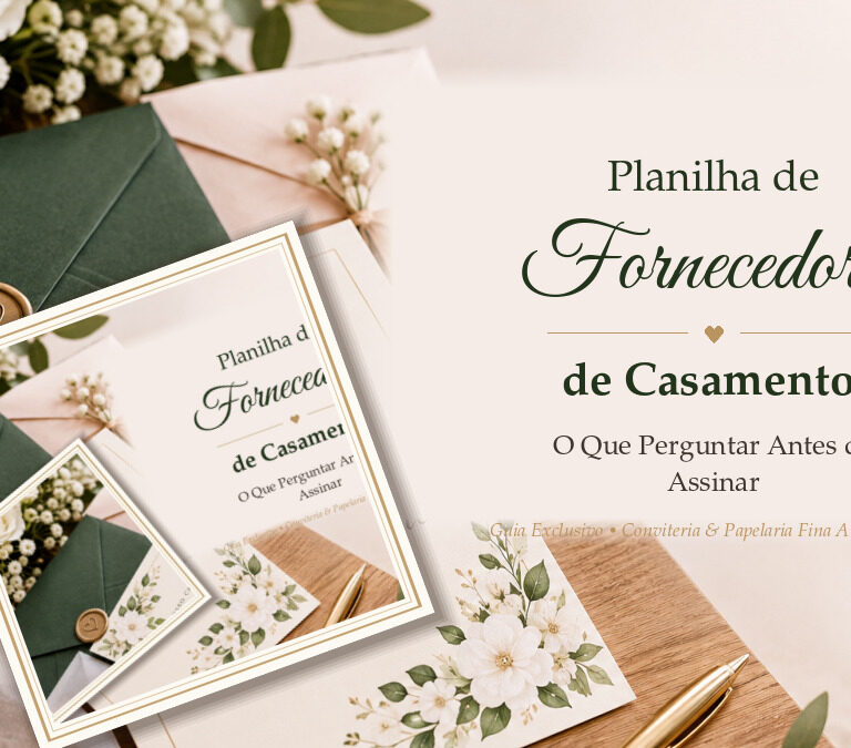 Planilha de Fornecedores de Casamento: O Que Perguntar Antes de Assinar Contrato